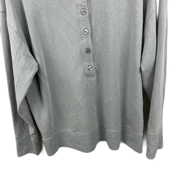 Athleta Baby Blue Balance Henley Sweatshirt Size Large - Picture 13 of 15